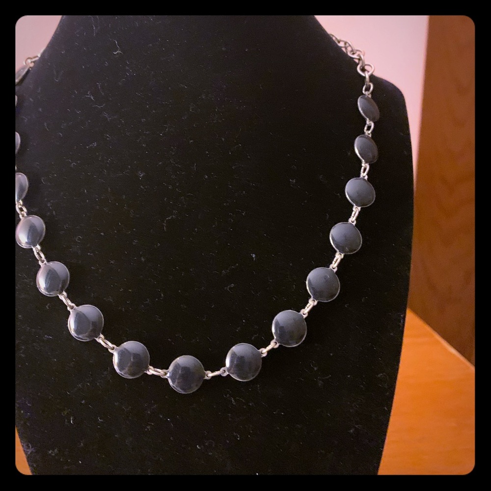 Ann Taylor Navy Blue Necklace and matching earring